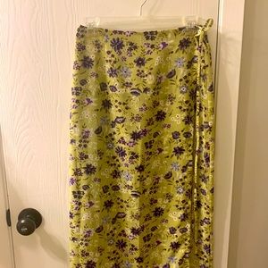 Ankle length light weight wrap skirt.